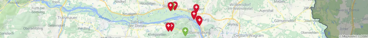Kartenansicht für Apotheken-Notdienste in der Nähe von Spillern (Korneuburg, Niederösterreich)